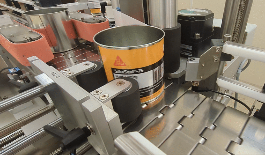 Feature image ALline Paint Tin Labelling Machine - Many Can Formats