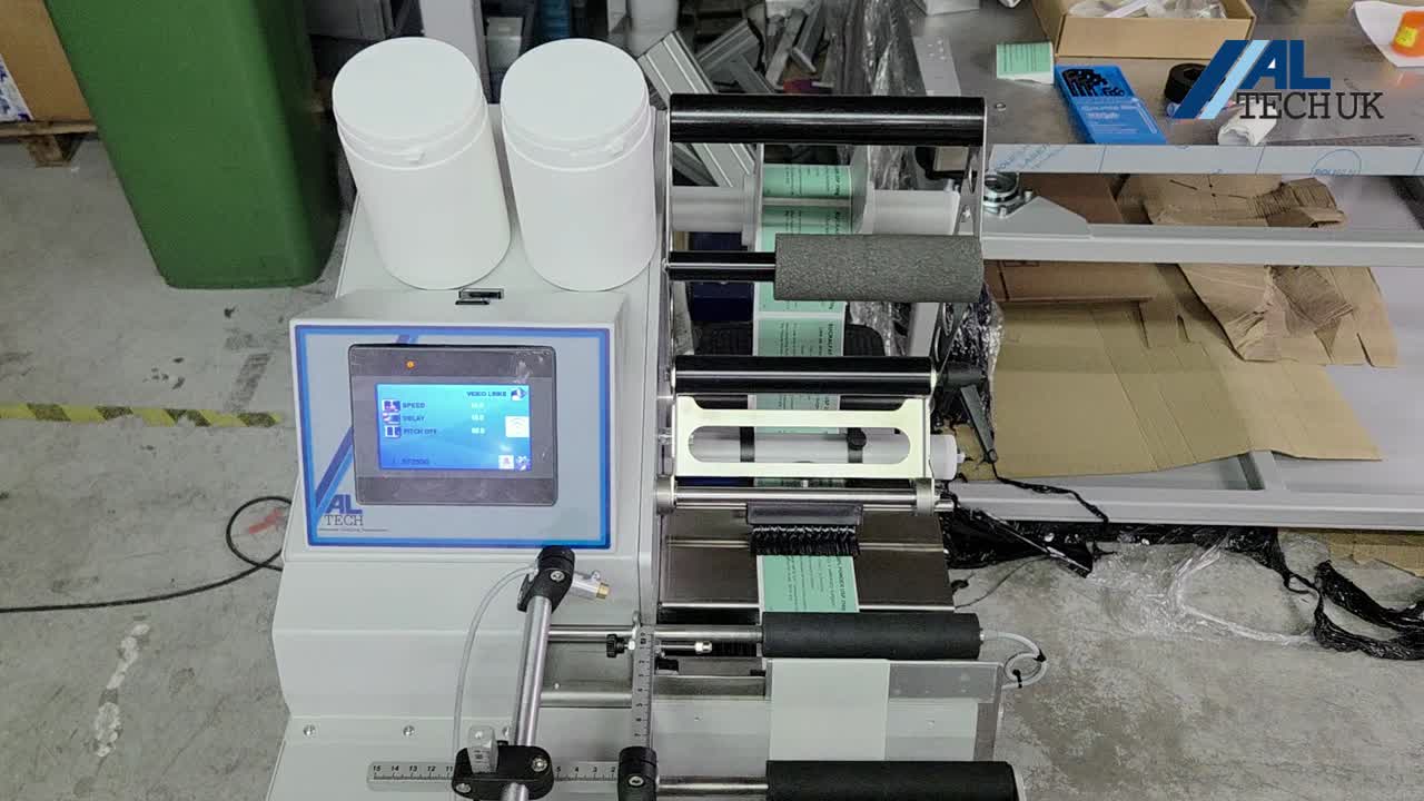 ALwrap Desktop Wrap Labelling Solution | Pots, Bottles & Syringes with Print Registration